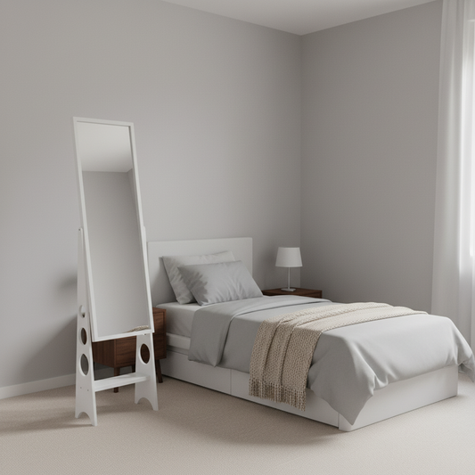 🟢 Outfit check quotidien, sans stress — Une chambre moderne, prête pour les selfies